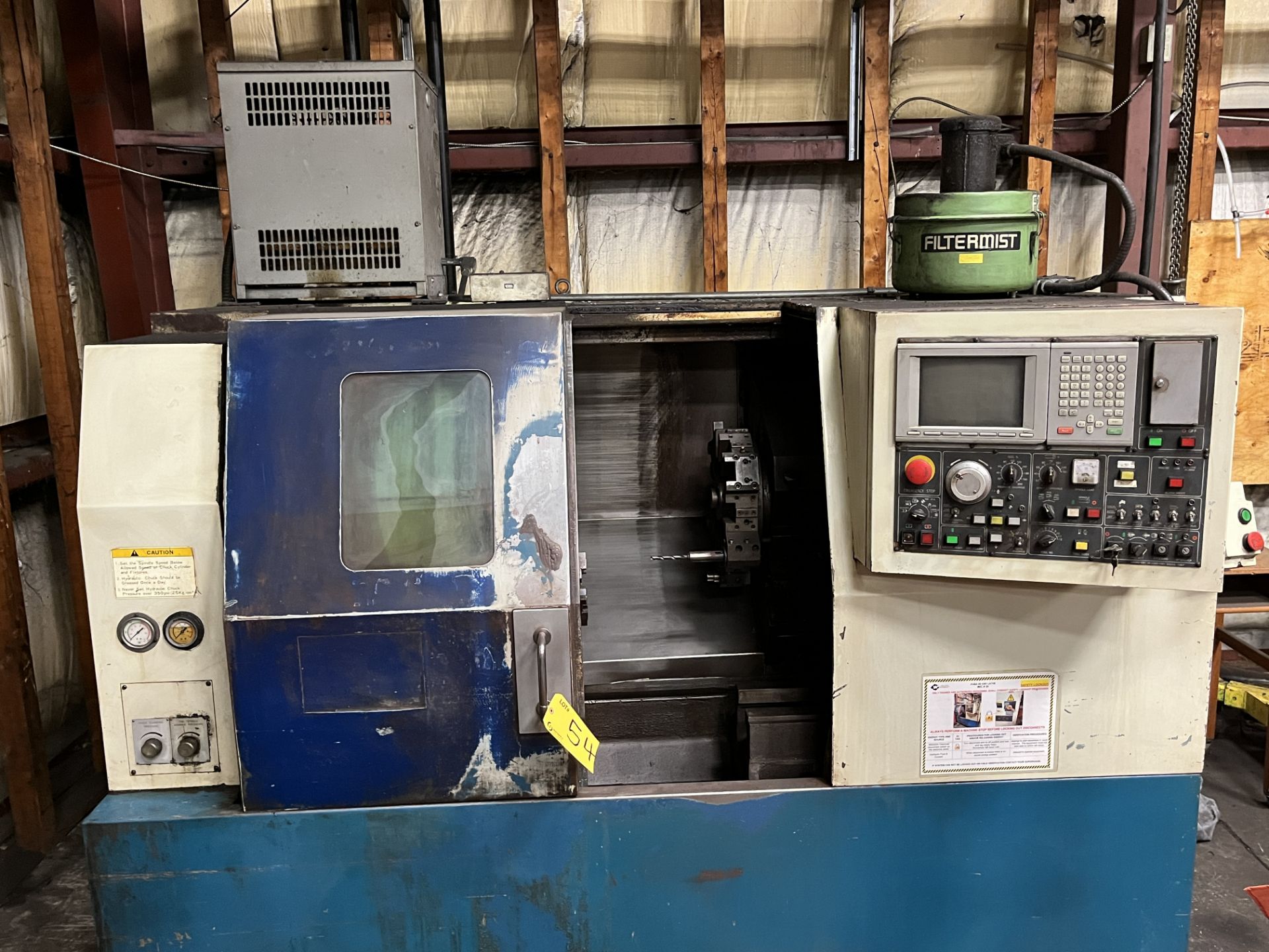 DAEWOO PUMA 85 CNC TURNING CENTER, 8" 3-JAW CHUCK, TURRET, FILTERMIST EXTRACTOR, TRANSFORMER, 600/