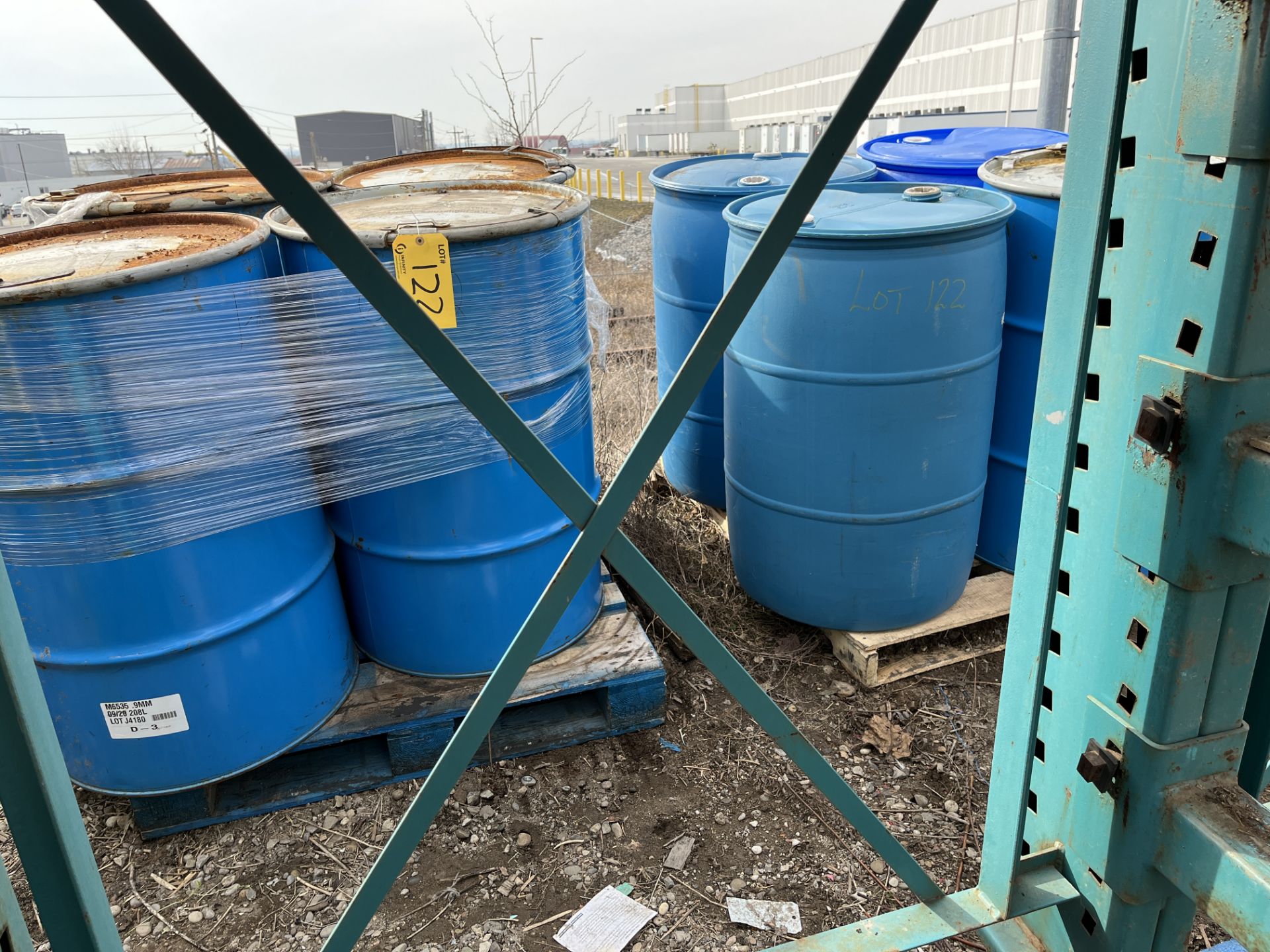 LOT OF (3) PALLETS OF 55-GAL EMPTY BARRELS - Image 2 of 3