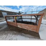 WOODEN COMPOST STRUCTURE W/ METAL ROOF
