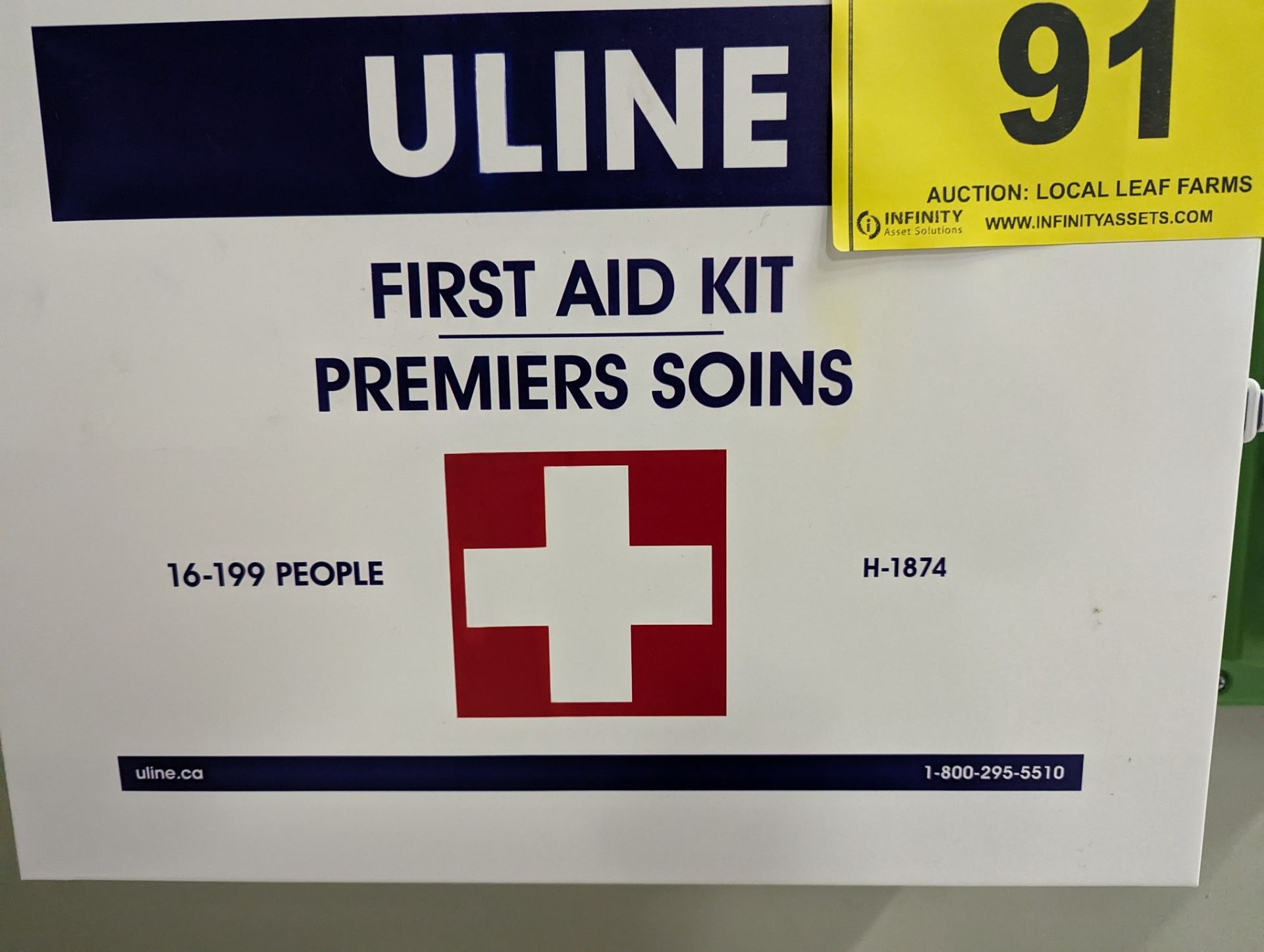 LOT OF ULINE H1874 FIRST AID KIT, ULINE 1876 DELUXE FIRST AID KIT, EYESALINE WALL STATION - Image 2 of 4