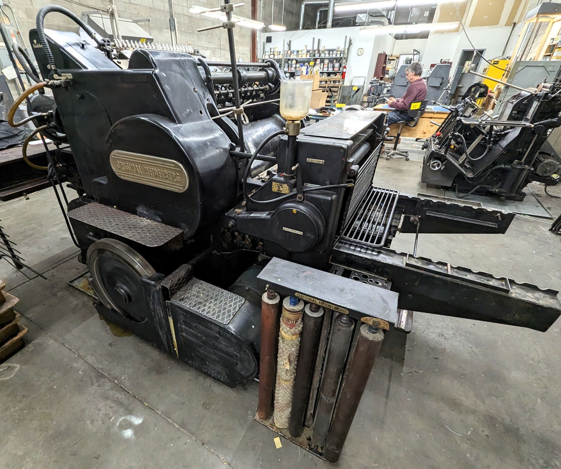 HEIDELBERG CYLINDER 21.25” X 28.375” PRINT AND DIE CUT MACHINE (RIGGING FEE $600) - Image 4 of 4