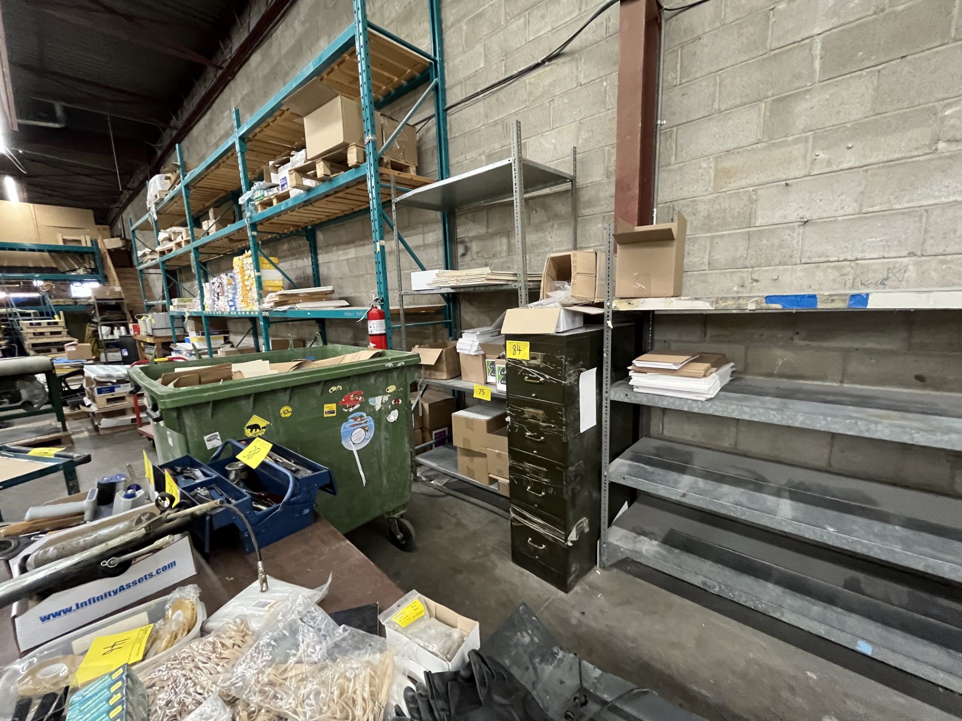 LOT OF (9) SEPARATE METAL SHELVING UNITS (NO CONTENTS) - Image 2 of 5