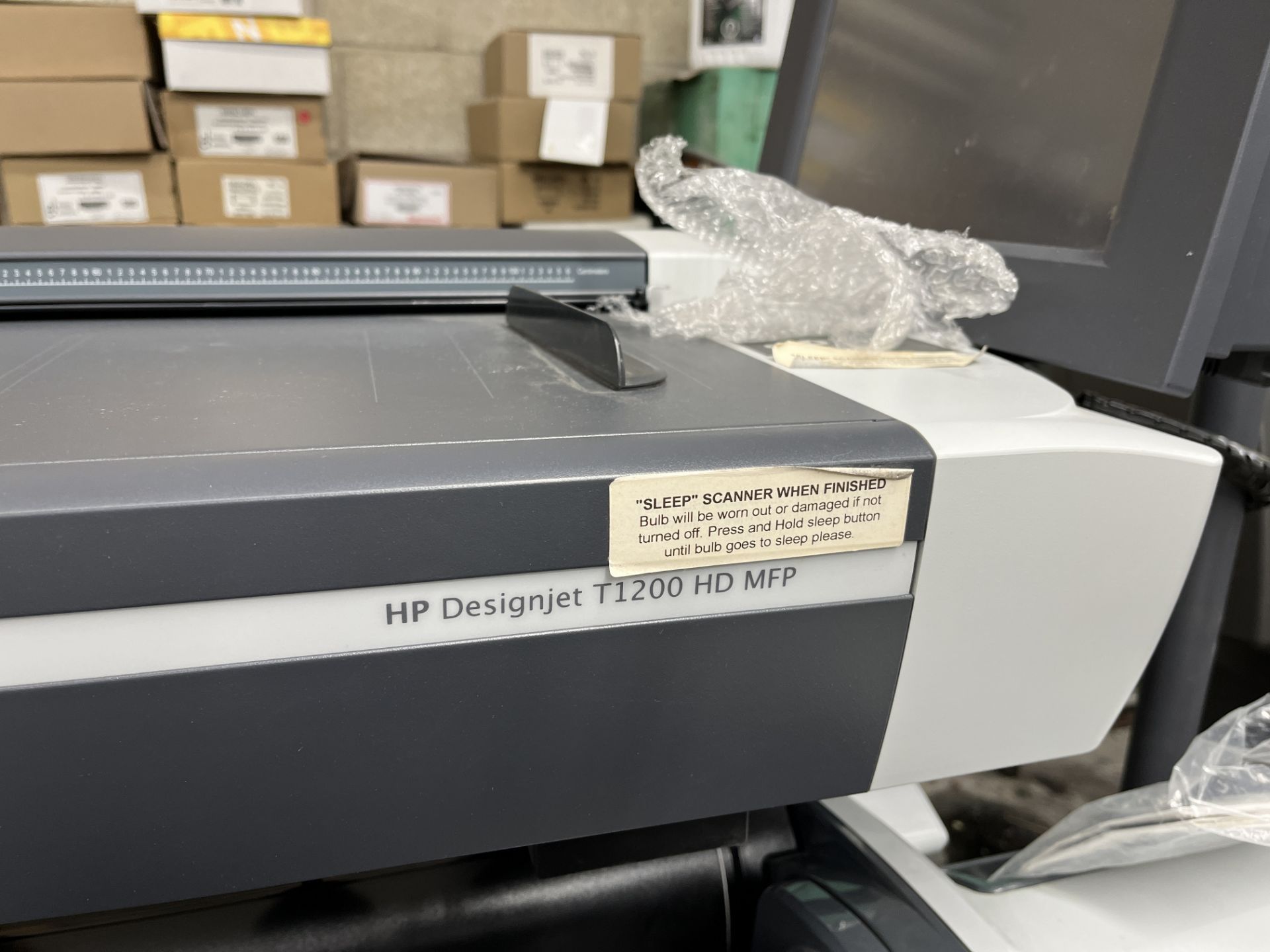 HP DESIGNJET T1200 44" WIDE FORMAT PRINTER AND SCANNER W/ ADDITIONAL 11 CARTRIDGES - Image 3 of 3