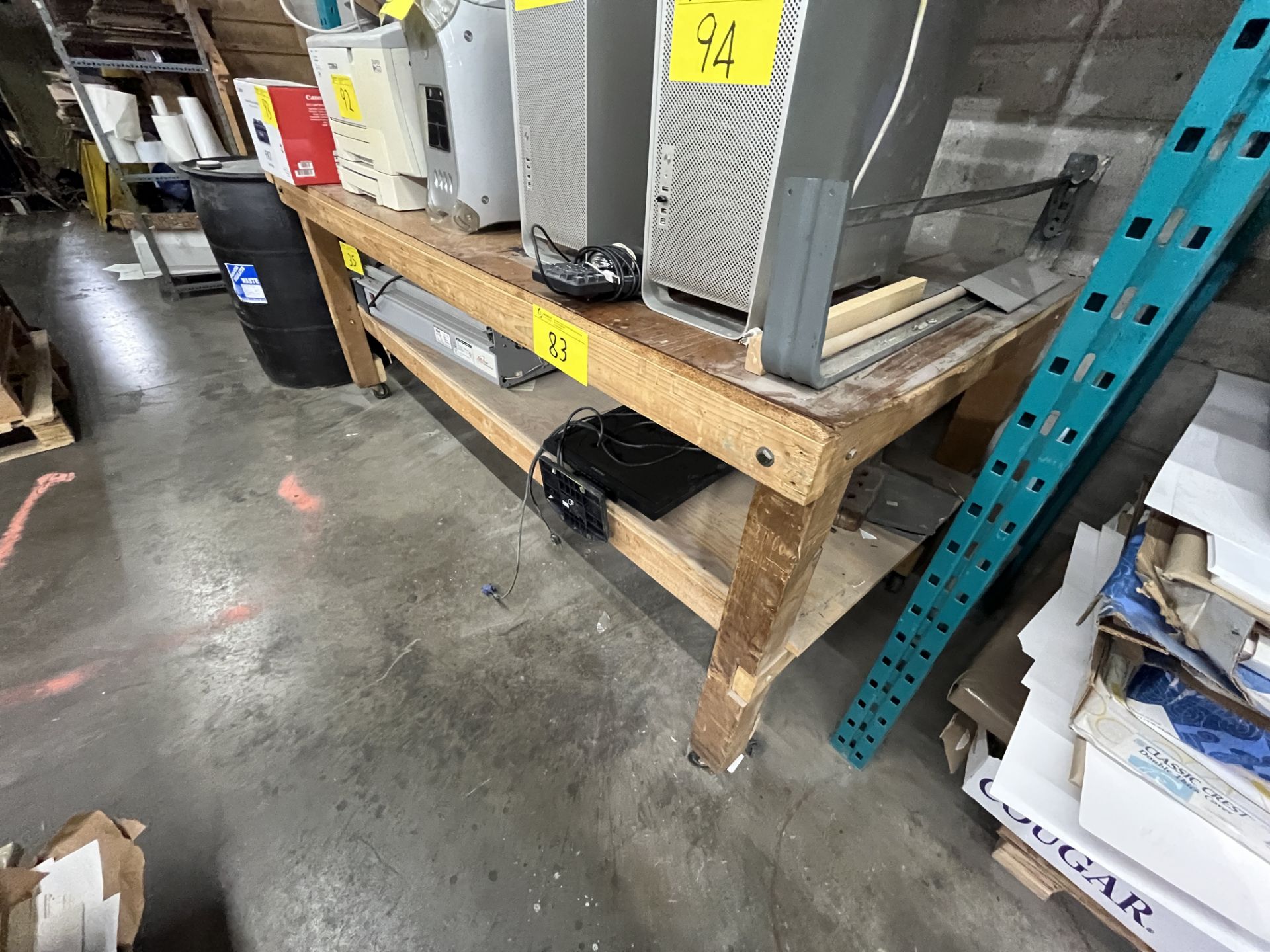 APPROX. 4' X 8' 2-LEVEL PAPER DISPENSER TABLE (NO CONTENTS) - Image 2 of 2