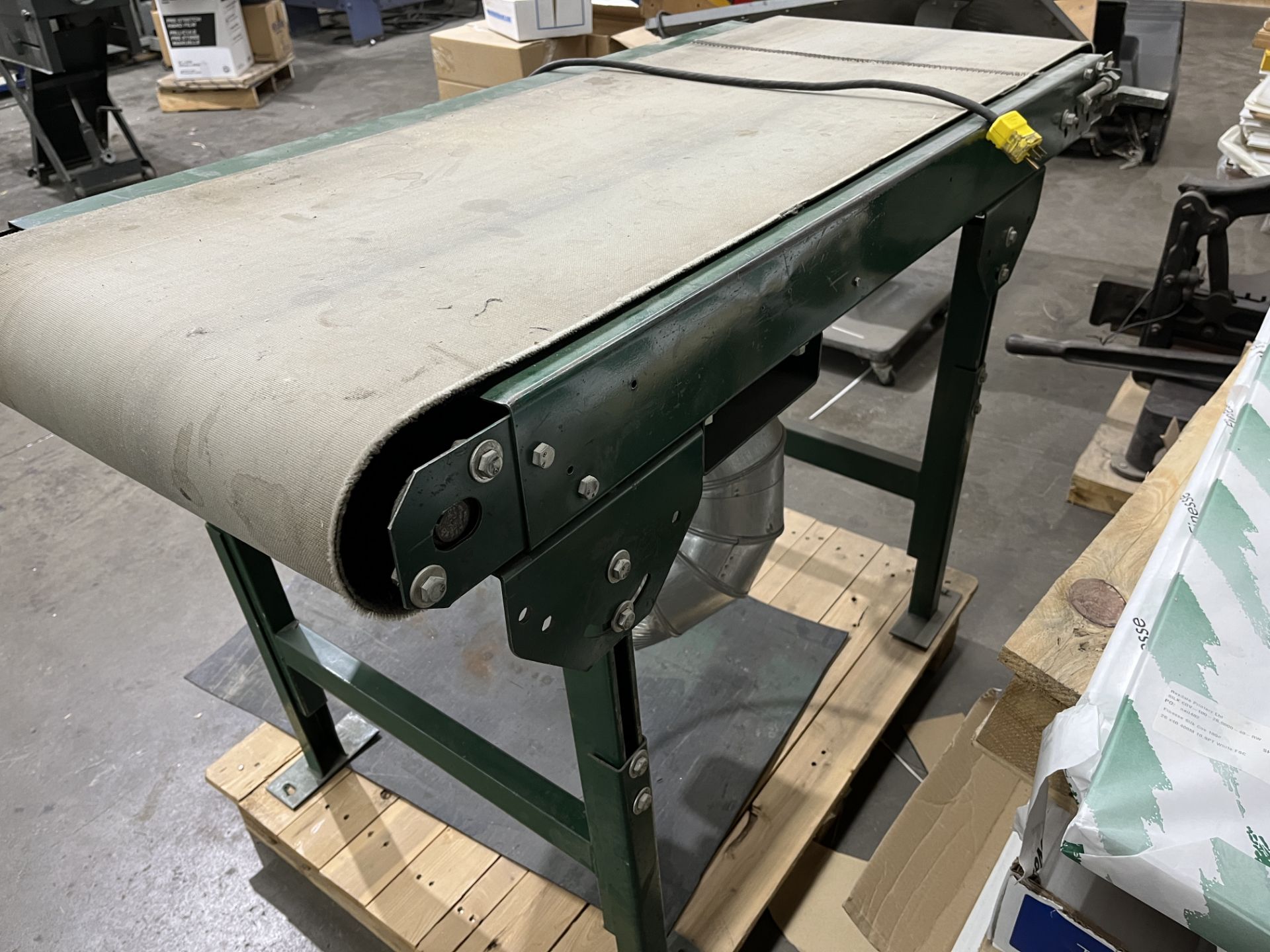 RAPISTAN SYSTEMS MODEL 6204R BELT CONVEYOR, 4'L X 20"W, S/N 63337 - Image 3 of 3