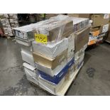 PALLET OF PLASTIC COMBS, BINDING MATERIALS, WIRE, ETC.