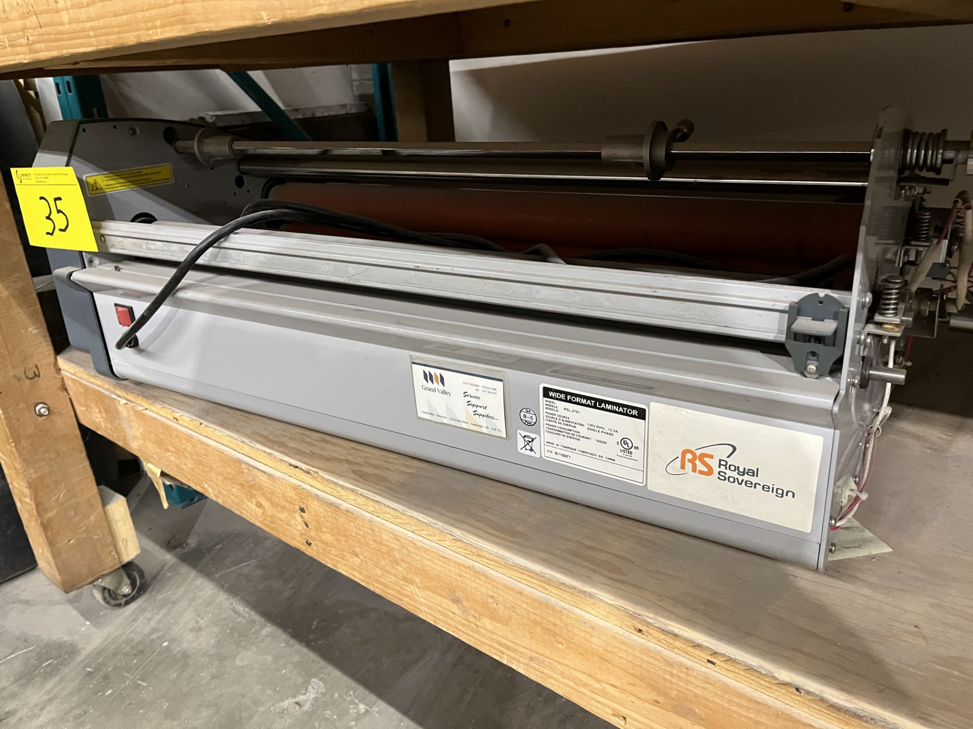 ROYAL SOVEREIGN RSL-2701 POWER LAMINATOR, APPROX. 36"W - Image 2 of 2