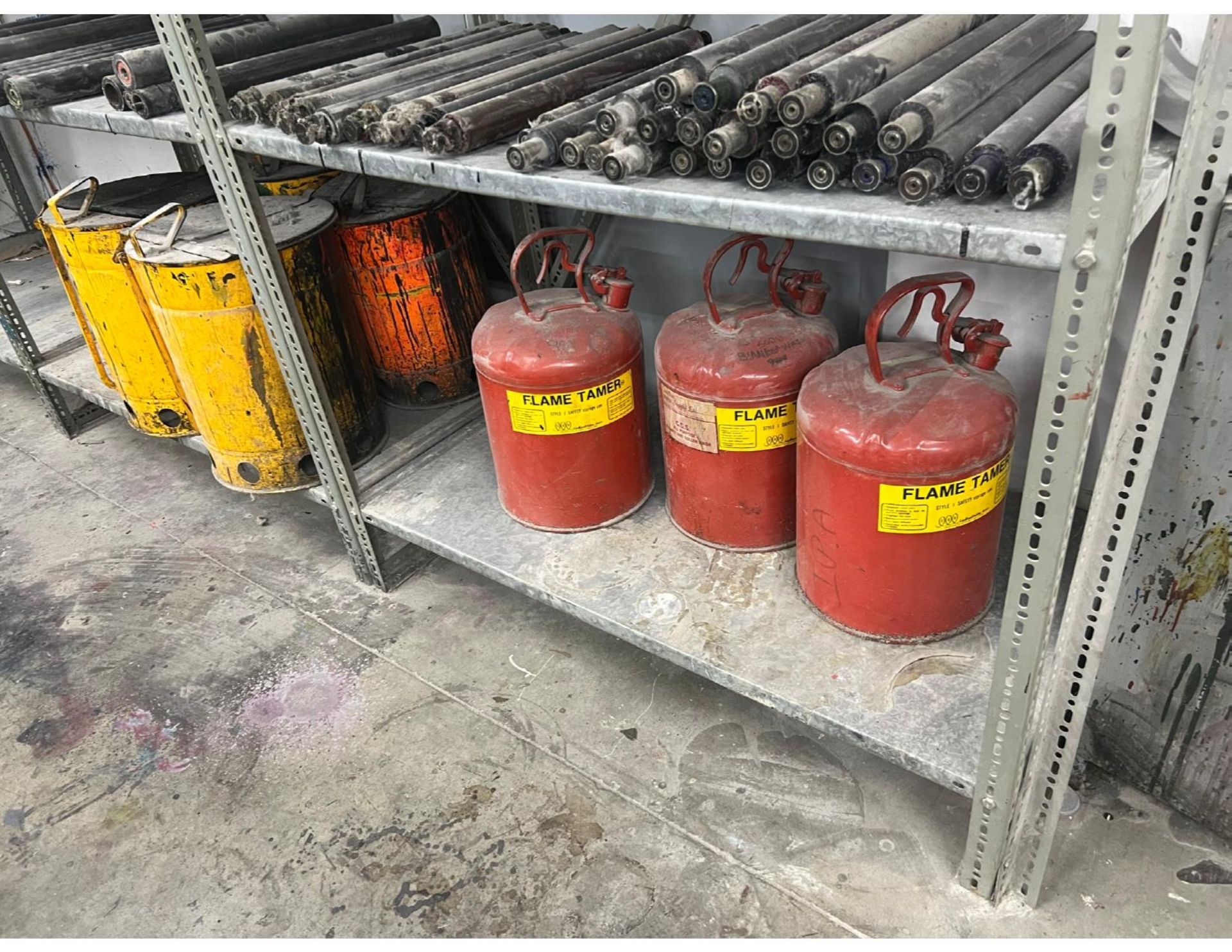 LOT OF FIRE RETARDANT CONTAINERS