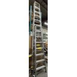 LOT OF 12', 8', 2' ALUMINUM LADDERS