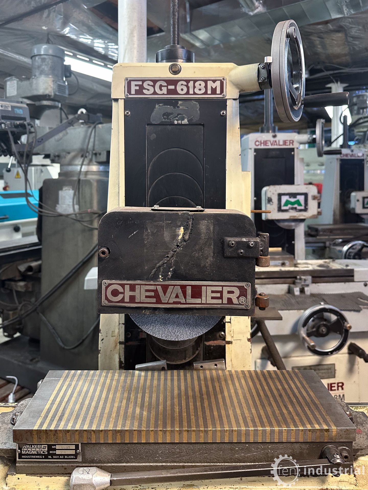 CHEVALIER FSG-618M MANUAL SURFACE GRINDER, WALKER HAGOU MAGNETICS 6" X 18" MAGNETIC CHUCK (#8, - Image 3 of 25