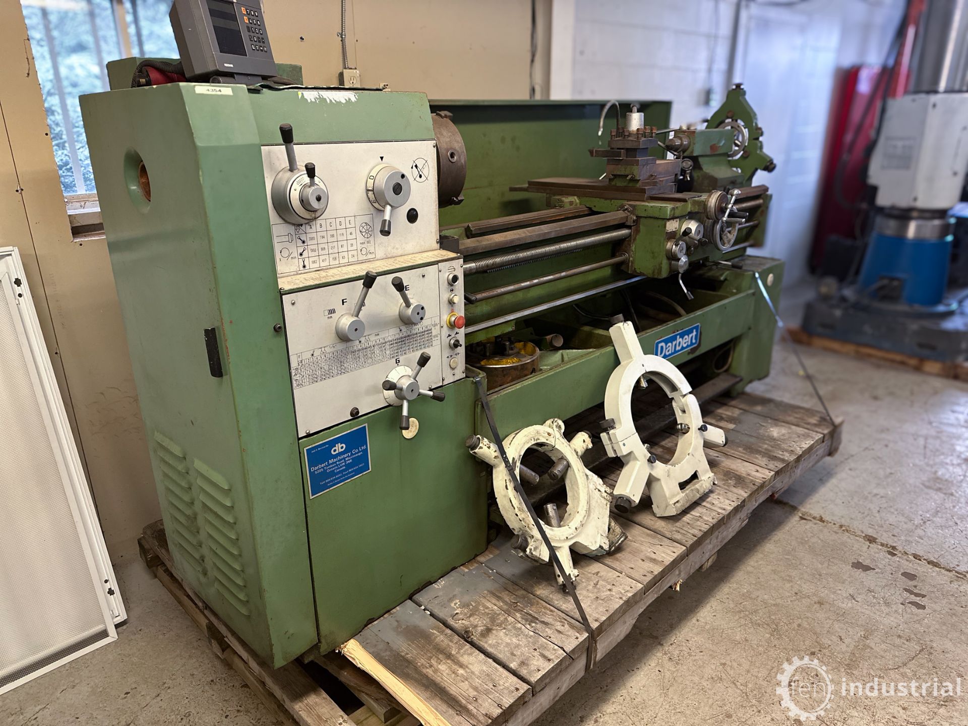 DARBERT ENGINE LATHE, HEIDENHAIN 2-AXIS DRO, 10" 3-JAW CHUCK, 12" SWING, 82" BED, 2" BORE, - Image 5 of 22