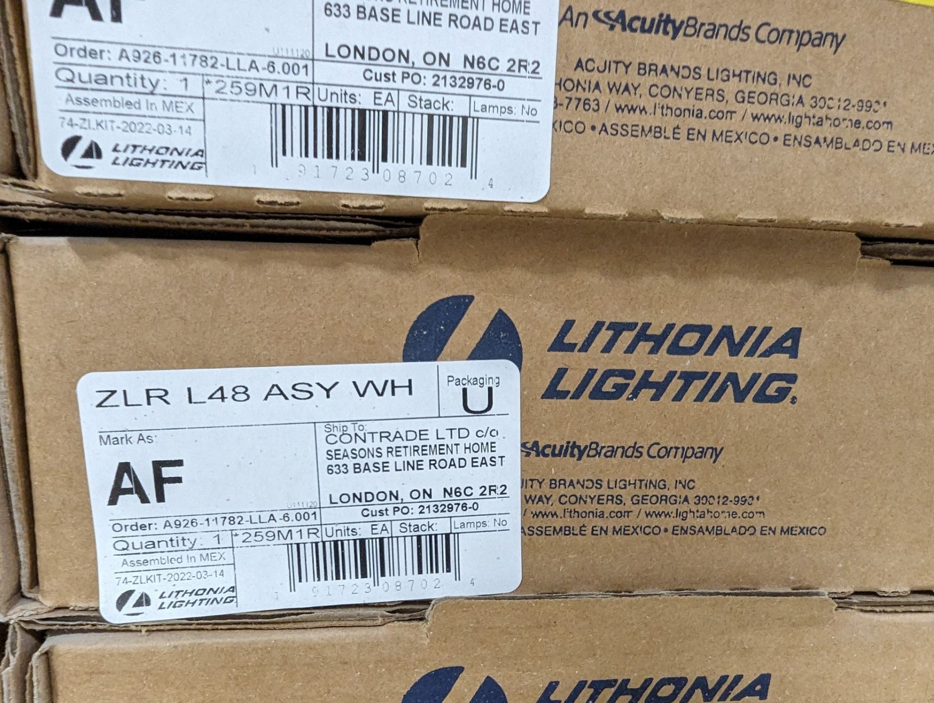 PALLET OF LITHONIA LIGHTING LIGHT FIXTURES (APPROX. 75 BOXES) - Image 4 of 5