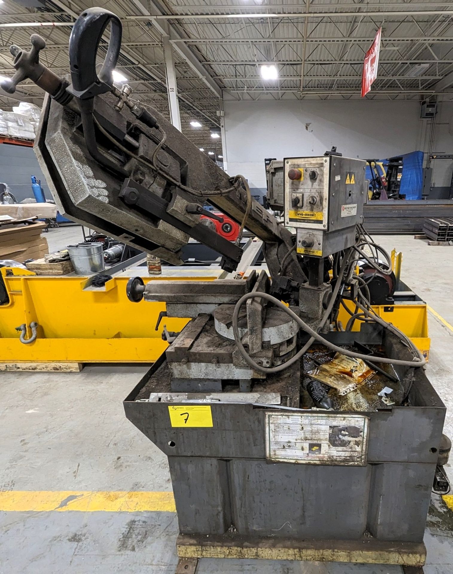 HYD-MECH DM-10 DOUBLE MITER HORIZONTAL BANDSAW, S/N XXX01161204 (RIGGING FEE $100) - Image 3 of 6