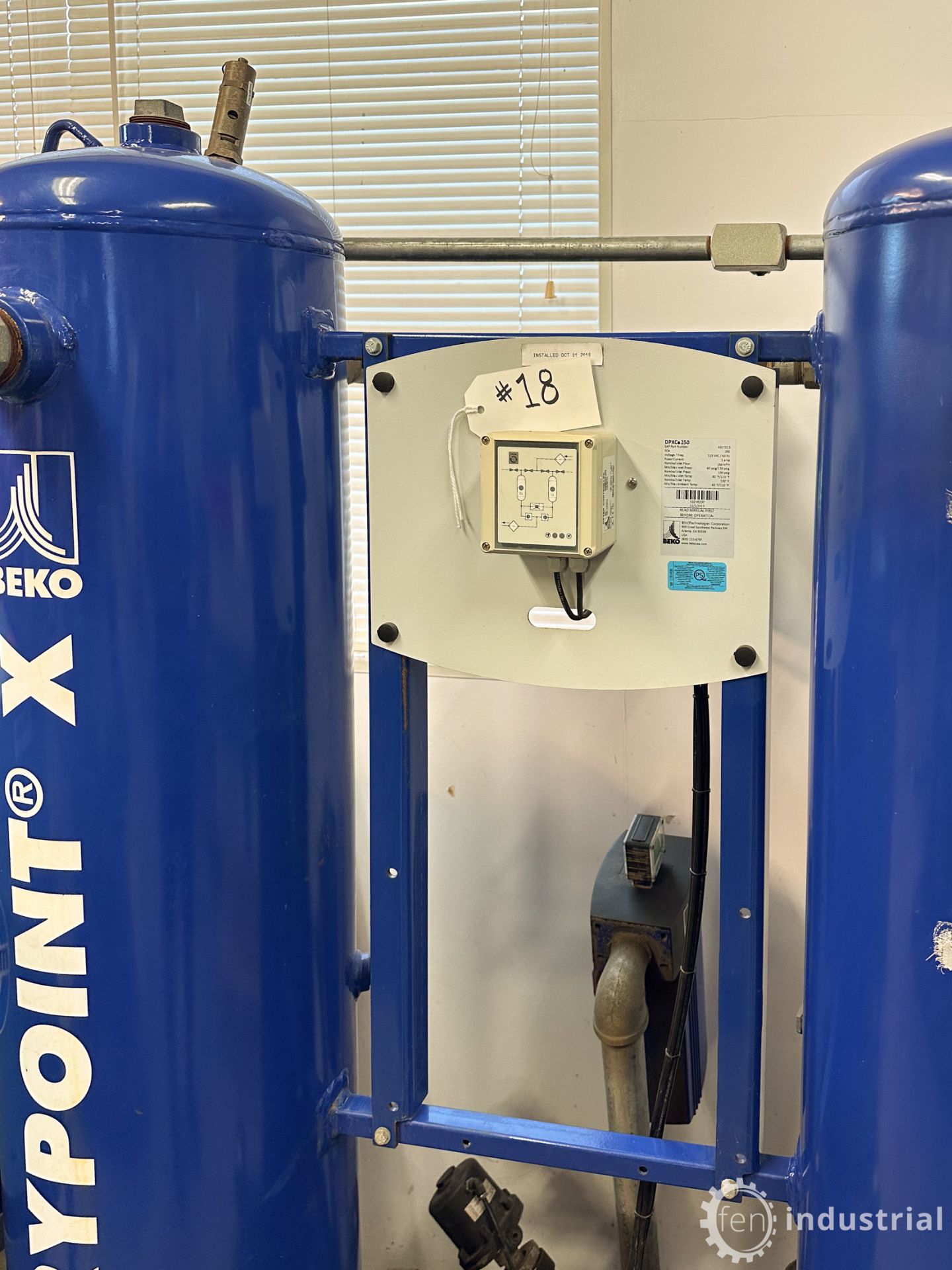 2015 BEKO DRYPOINT X DPXCE250 DESICCANT AIR DRYER (#18, LOCATED IN BRANTFORD, ONTARIO) (RIGGING - Bild 15 aus 15