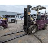 CLARK C500YS80 PROPANE FORKLIFT, 8,000LB CAP., 153" MAX LIFT, 2-STAGE MAST, OUTDOOR TIRES, S/N