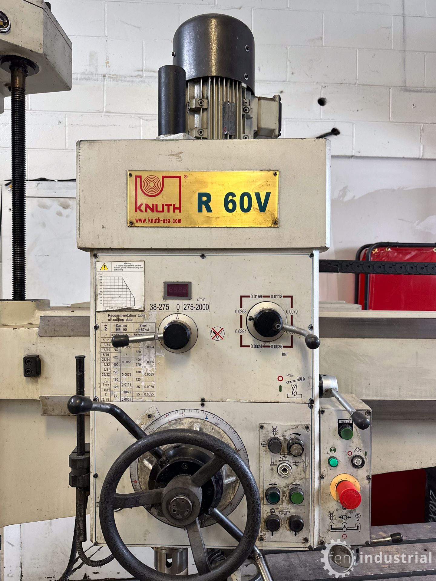 2013 KNUTH R 60V RADIAL ARM DRILL, 6’ ARM, BOX TABLE, S/N 3098 (LOCATED IN BRANTFORD, ONTARIO) ( - Image 11 of 19