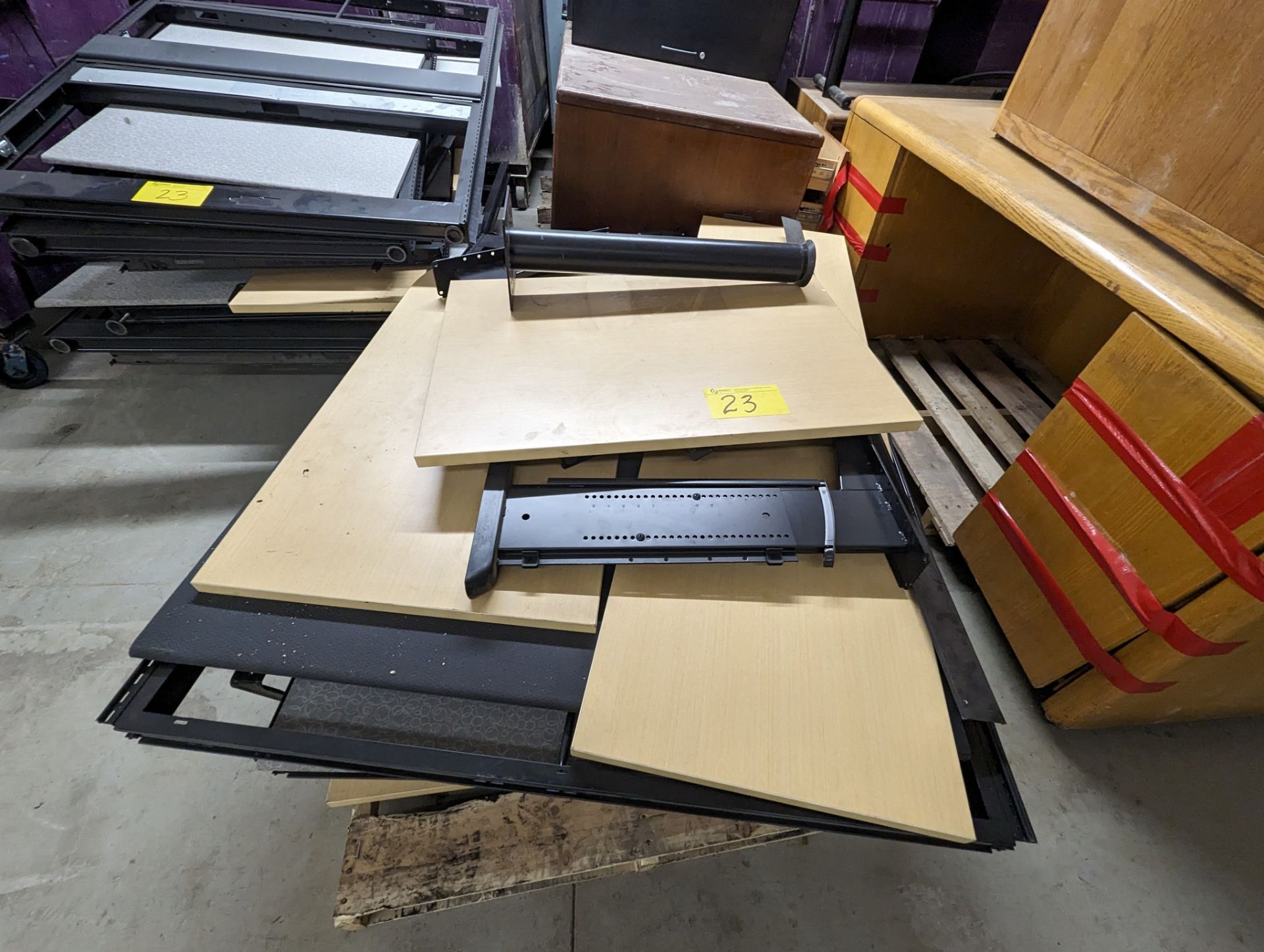 LOT OF ASST. FILE CABINETS, OFFICE CHAIRS, DESKS, DIVIDERS, PARTITIONS, ETC. - Image 3 of 11