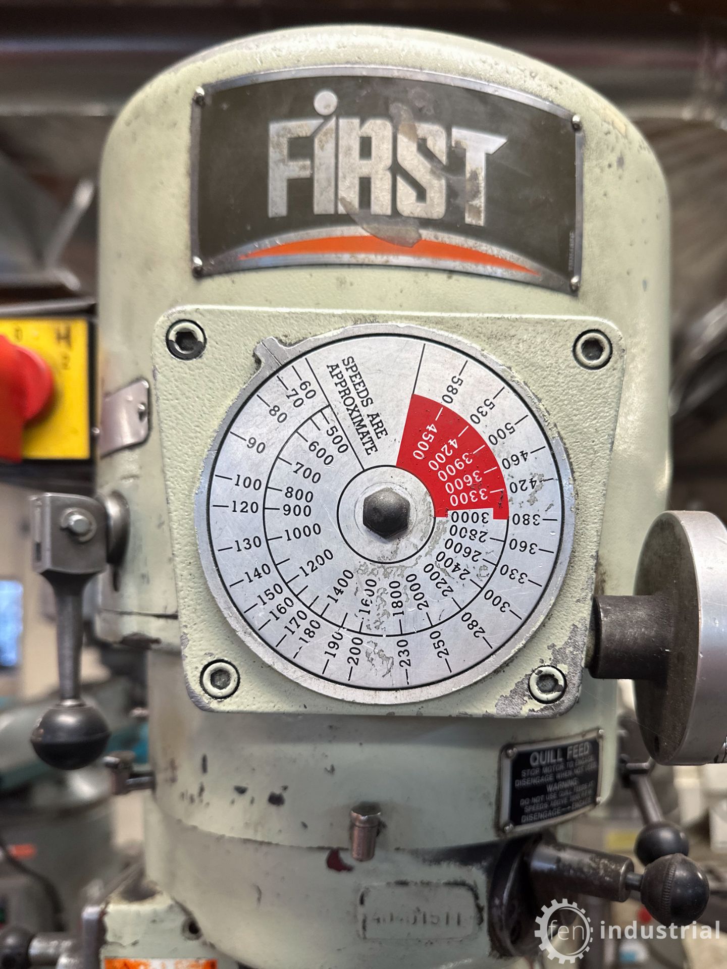 FIRST LC-185VS-B VERTICAL MILLING MACHINE, HEIDENHAIN 3-AXIS DRO, SPEEDS TO 4,500 RPM, POWER FEED, - Image 23 of 30