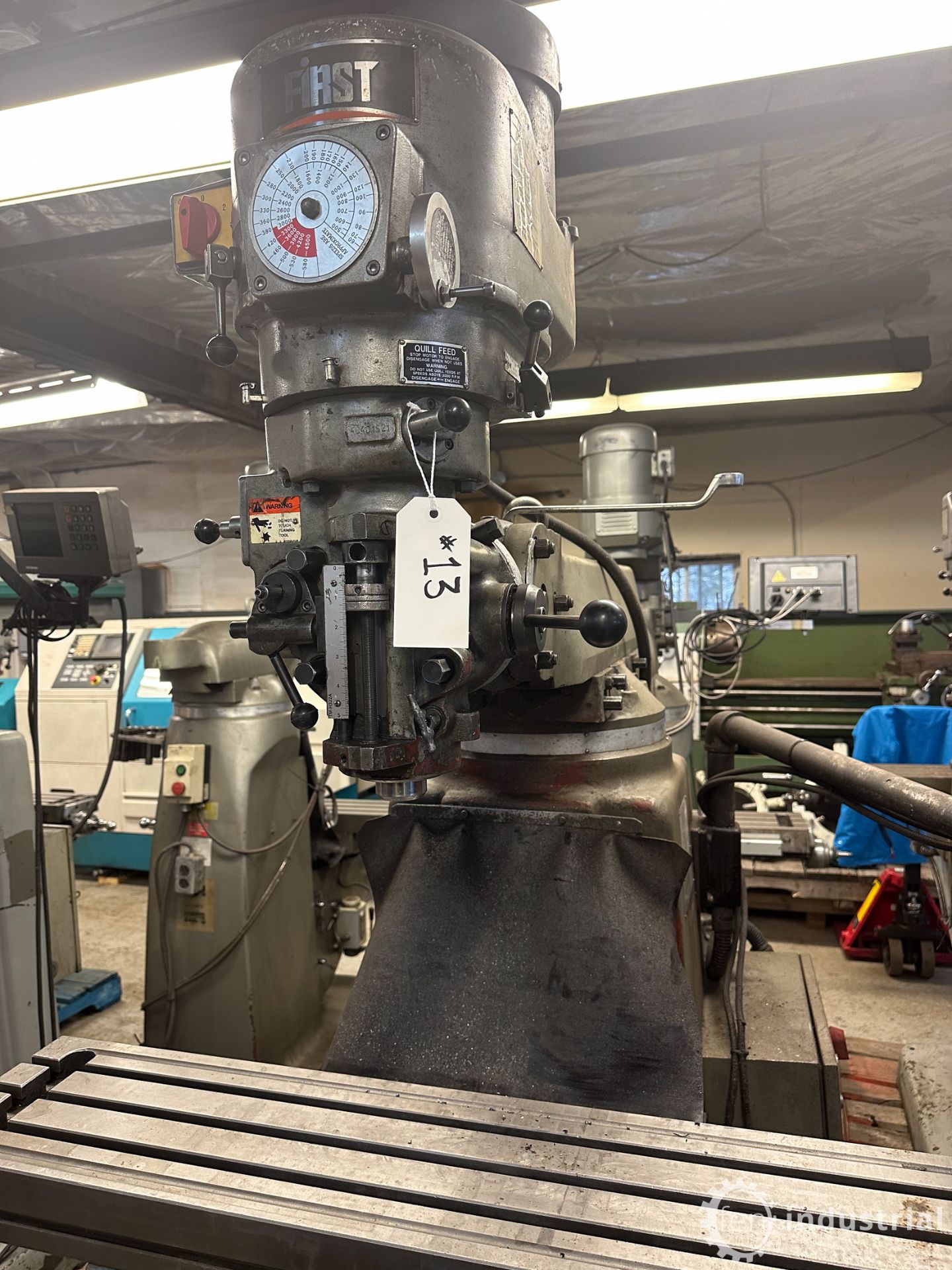 FIRST LC-185VS-B VERTICAL MILLING MACHINE, HEIDENHAIN 2-AXIS DRO, SPEEDS TO 4,500 RPM, S/N - Image 33 of 33
