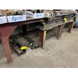 APPROX. 9'L X 3.5'W WELDING TABLE W/ SQUARE INSERT PLATE