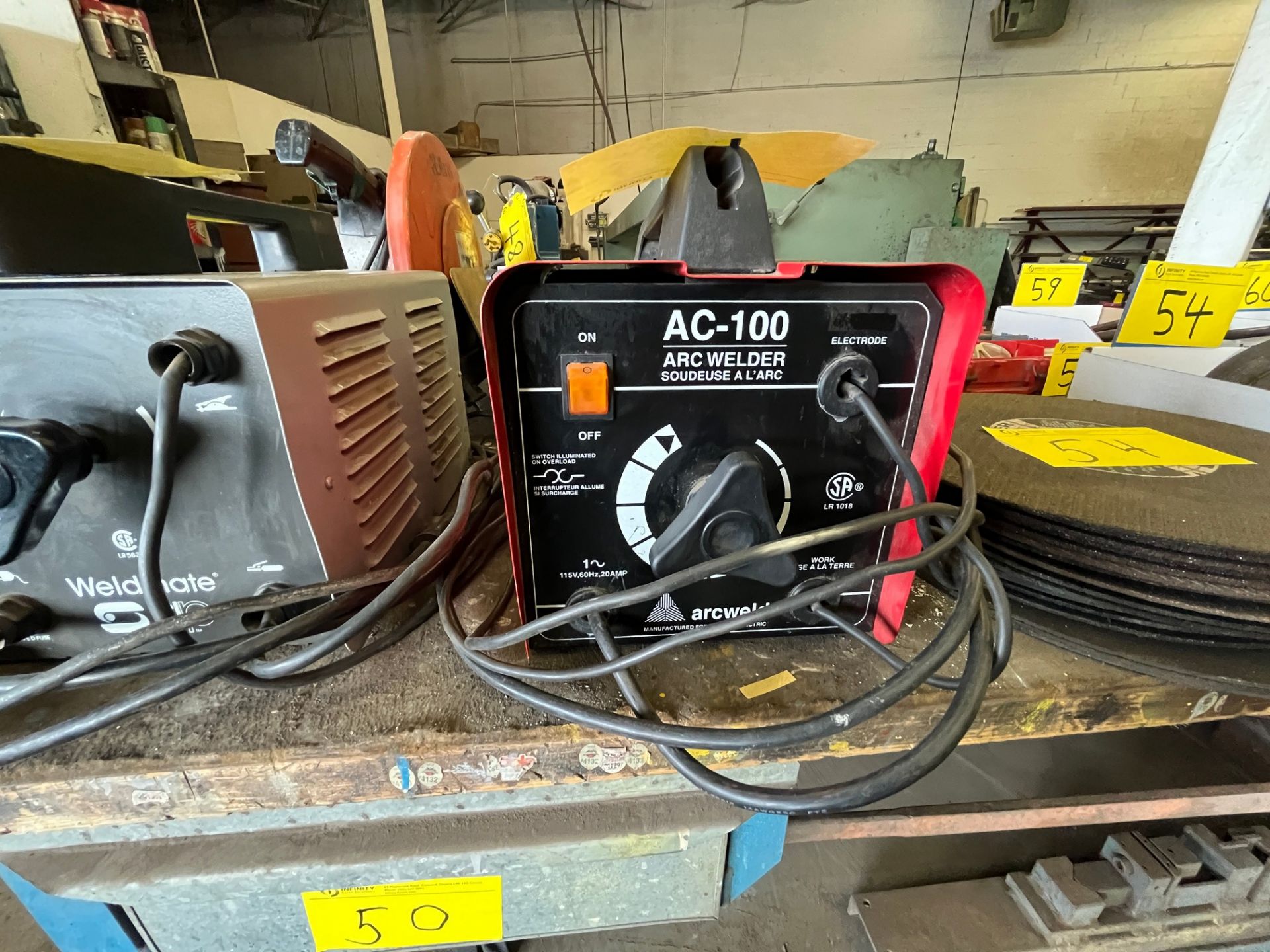 ARCWELD AC-100 WELDER W/ TORCH AND CABLES (NO TANKS)