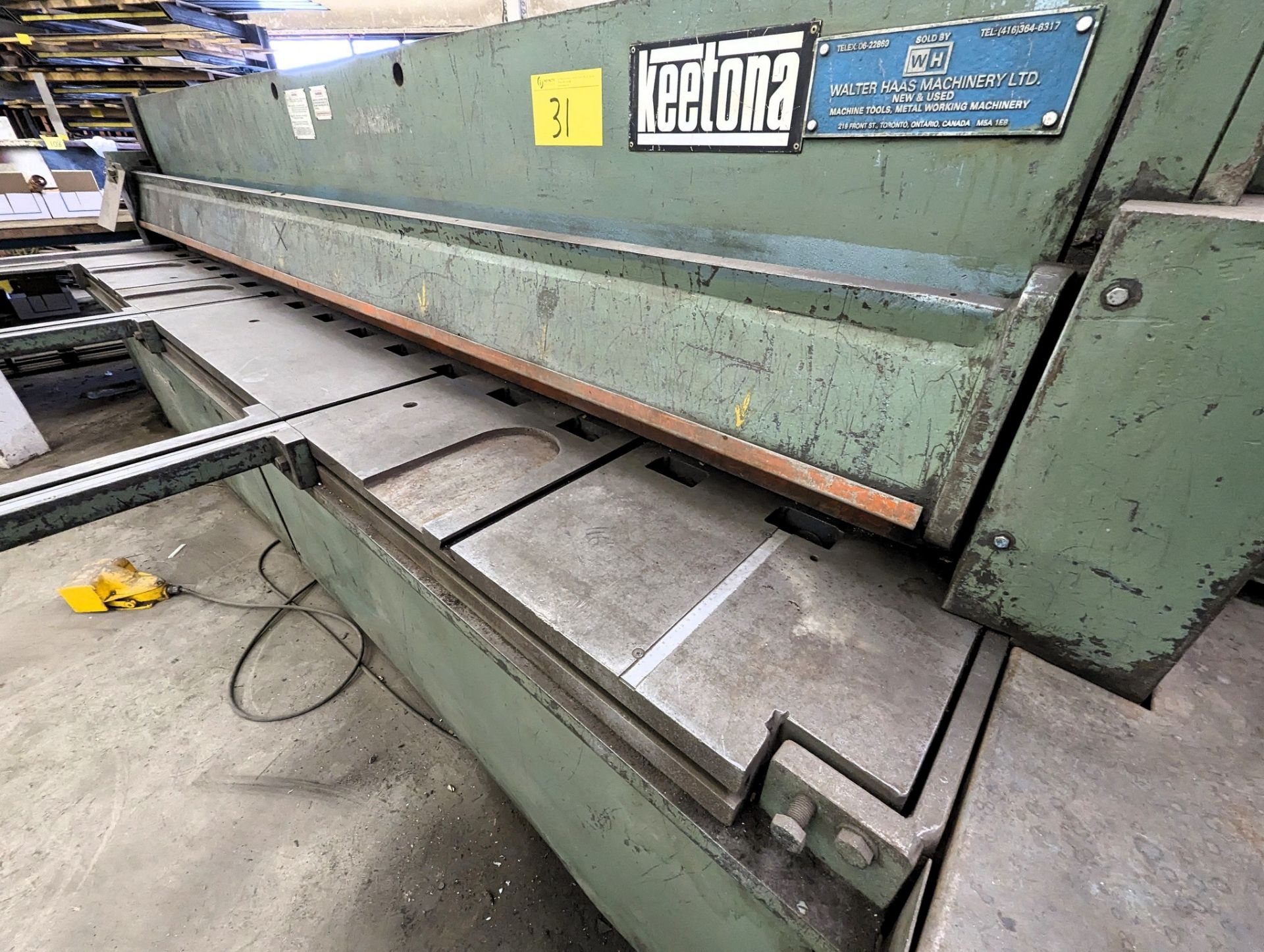 KEETONA SHEARMATIC ASM 1204034 SHEAR, 10’ X ¼” CAP., 600V (RIGGING FEE $1,350) - Image 5 of 15