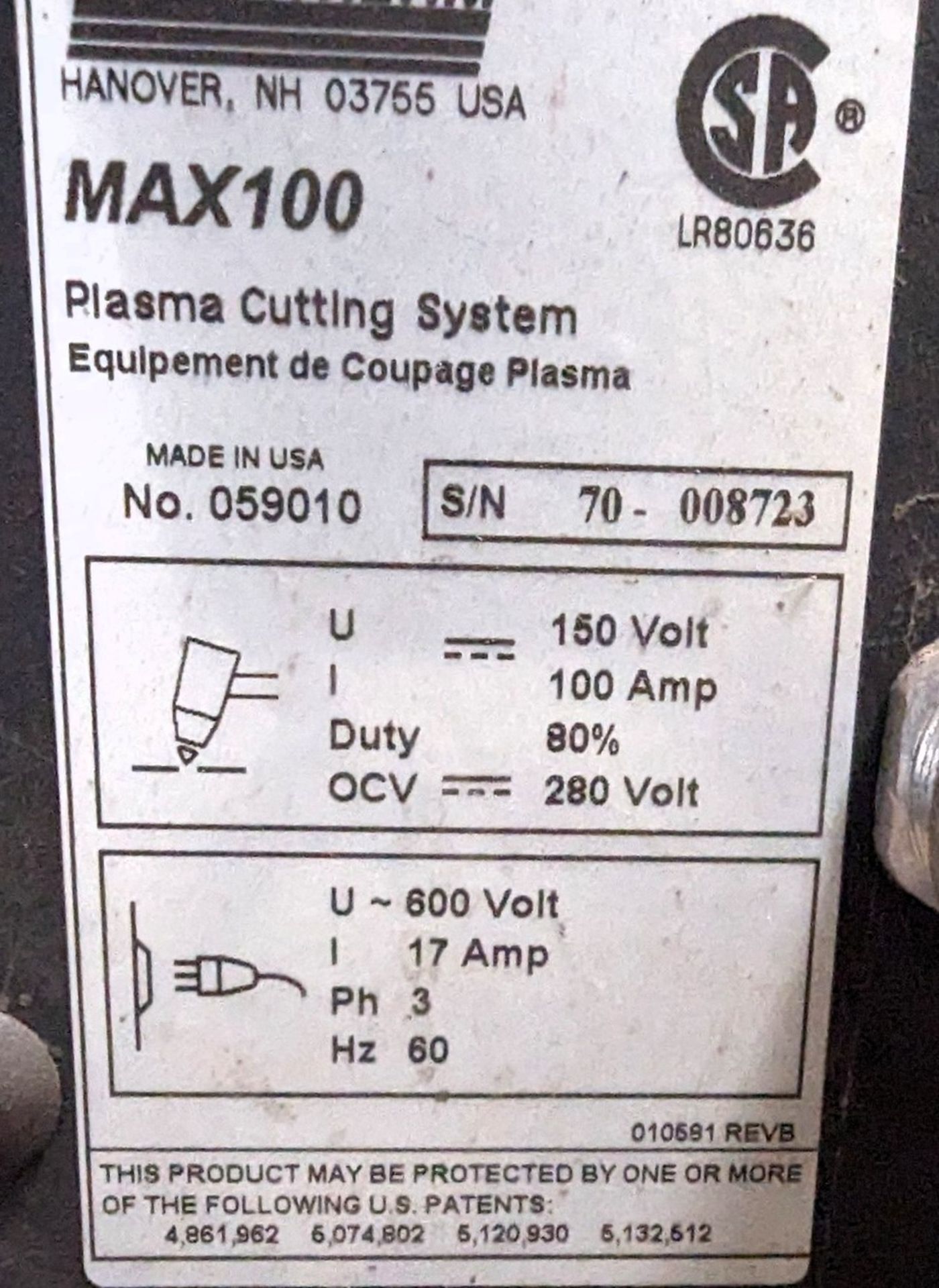 LOCKFORMER VULCAN 2900 PLASMA CUTTING TABLE, 5’ X 10’ CAP., S/N VUL 3399, HYPERTHERM MAX100 POWER - Image 18 of 26