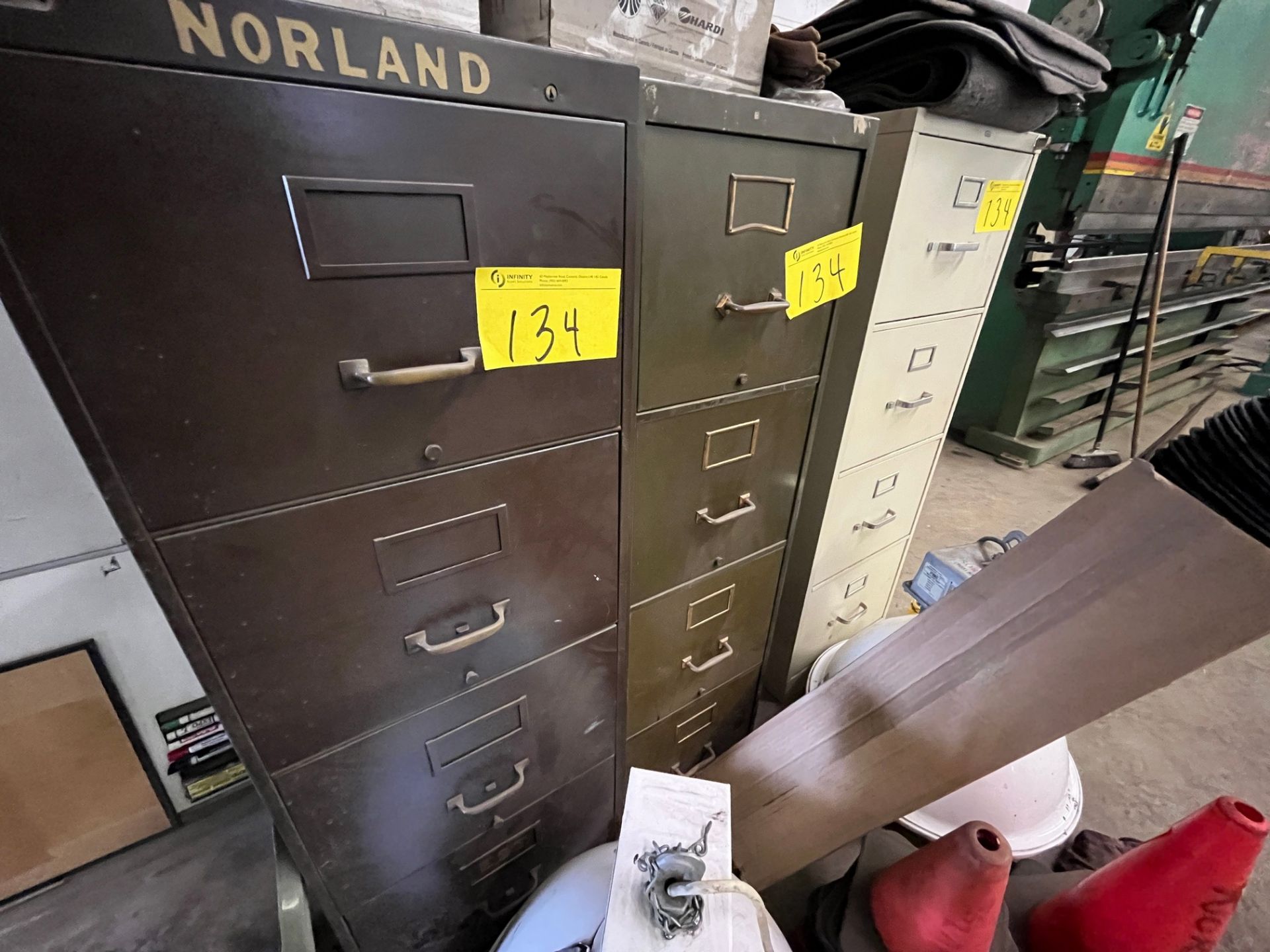 LOT OF (4) FILE CABINETS