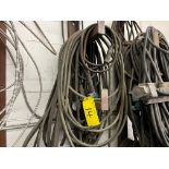 LOT OF WELDING CABLES, GUNS, REGULATORS, PLUG INS, ETC.