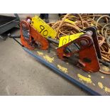 LOT OF (2) 2-TON CAP. JET CLAMPS