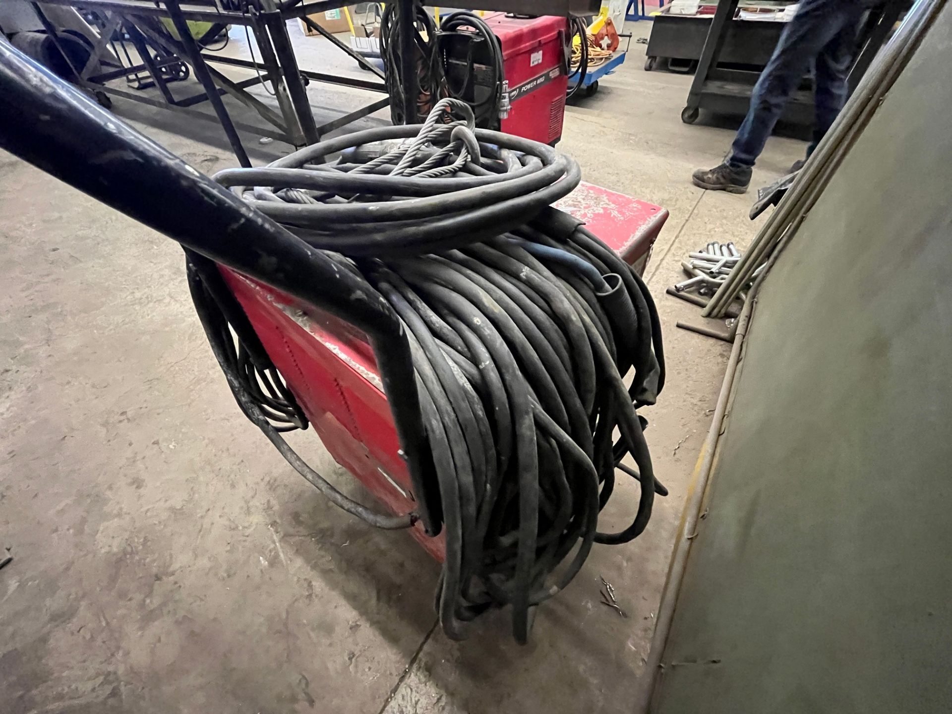 LINCOLN ELECTRIC IDEAL ARC 250 MIG WELDER W/ CART, CABLES (NO TANKS) - Image 6 of 6