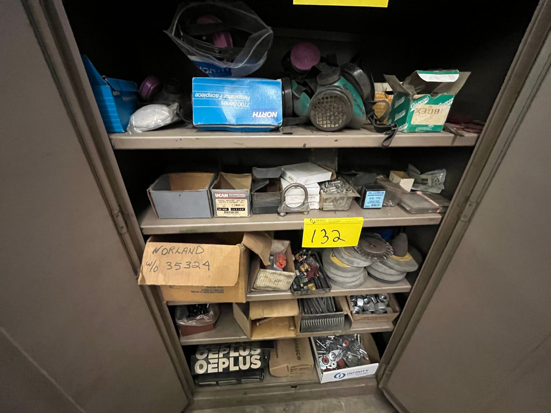 2-DRAWER METAL CABINET W/ SHOP SUPPLIES - Image 3 of 4