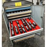 LISTA 7-DRAWER CABINET W/ COLLETS, TOOLING, ETC.
