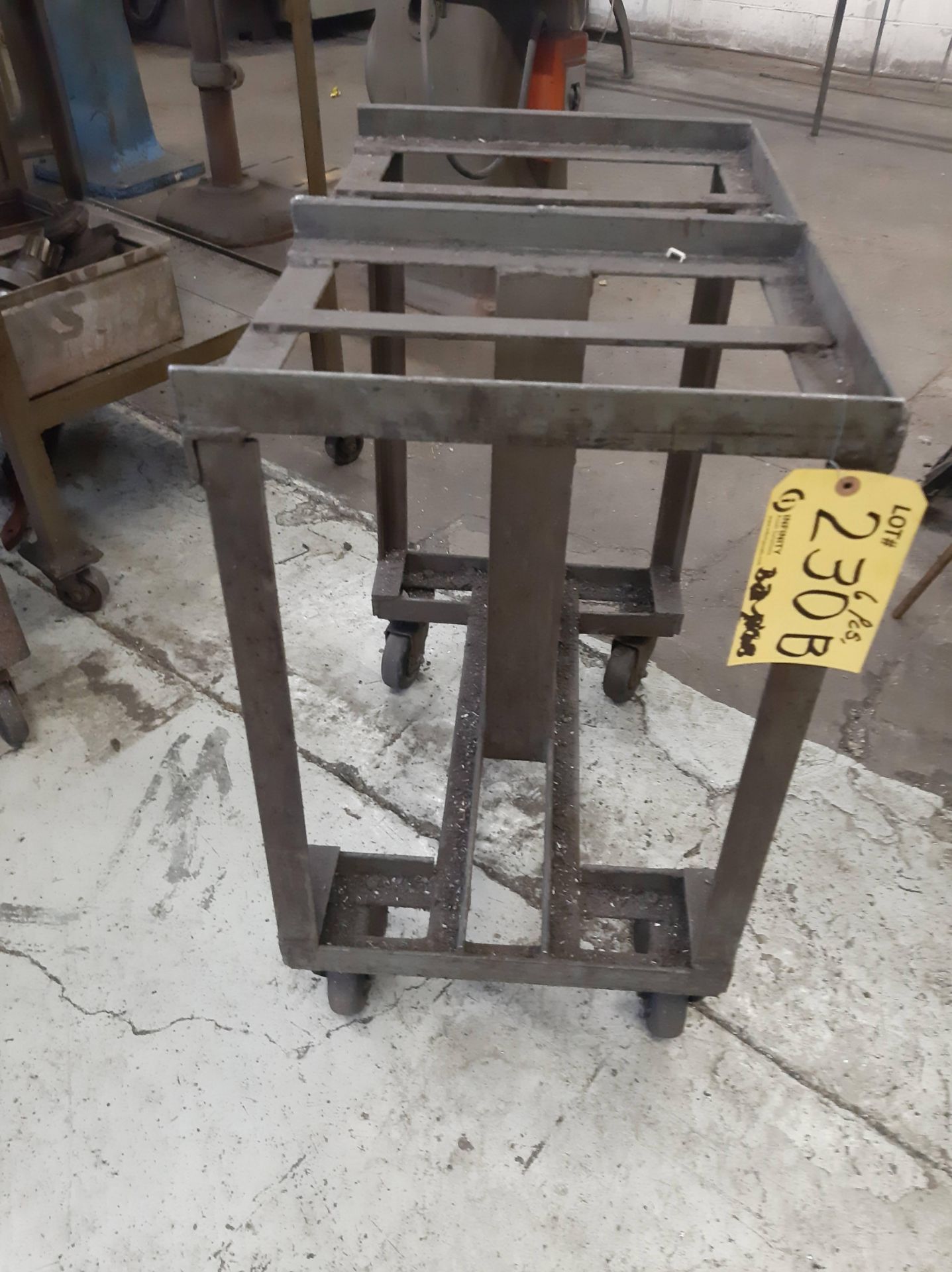 LOT OF (6) METAL SHOP CARTS