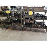 LOT OF (2) 3-LEVEL TABLES W/ METAL CONTENTS