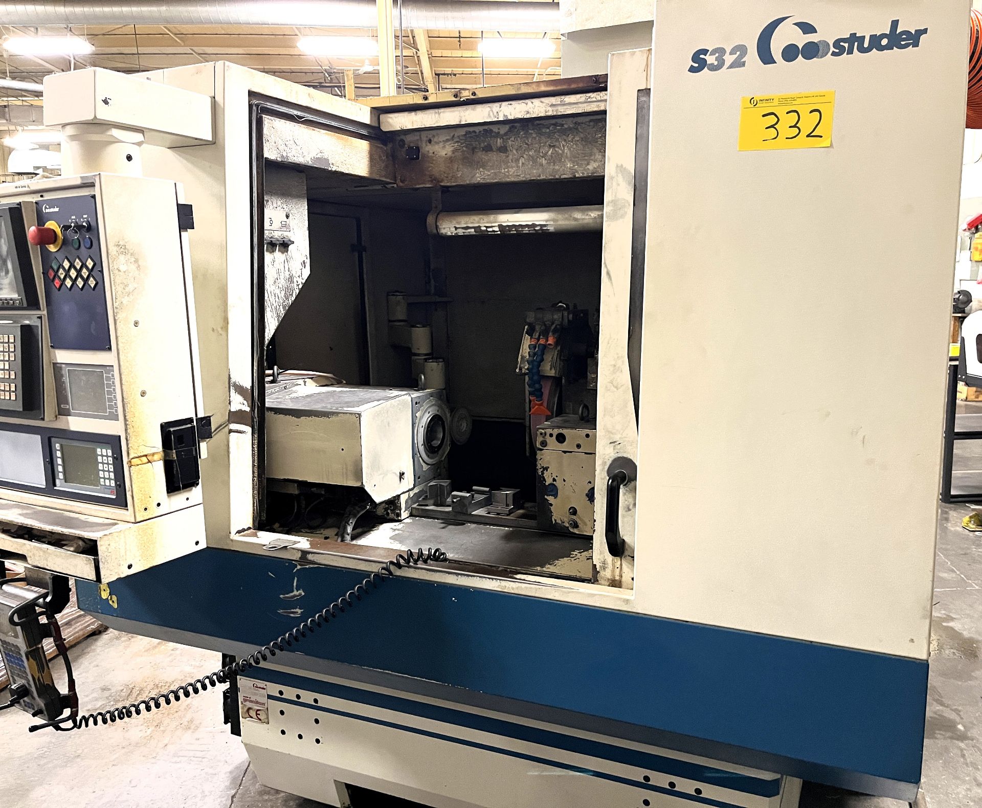 STUDER S32 CNC CYLINDRICAL GRINDER, FANUC 160I-T CNC CONTROL, X-300MM AXIS, Z-485MM AXIS, 500MM