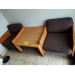 LOT OF (2) RECEPTION CHAIRS, TABLE