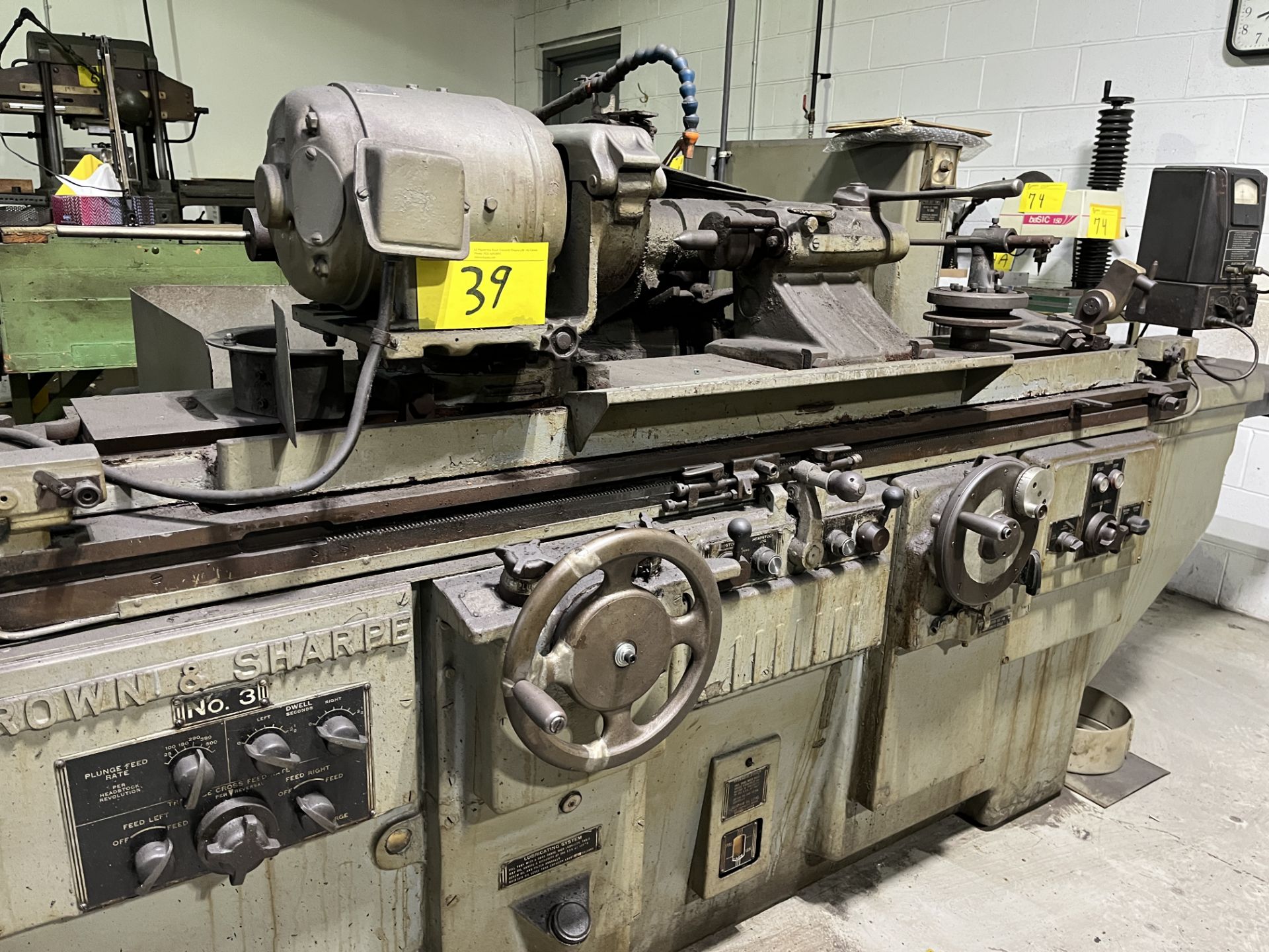 BROWN & SHARPE NO. 3 CYLINDRICAL GRINDER, 68” BED, TAILSTOCK (RIGGING FEE $500) - Image 2 of 7