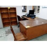 LOT OF FURNITURE, (2) DESKS, (3) CHAIRS, (2) BOOKCASES