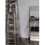 LOT OF (3) ALUMINUM LADDERS, 10', 8', 6'