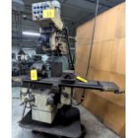 TOS FNK 25A VERTICAL MILLING MACHINE, 12” X 49” TABLE, SPEEDS TO 4,500 RPM (NO VISE OR ROTARY