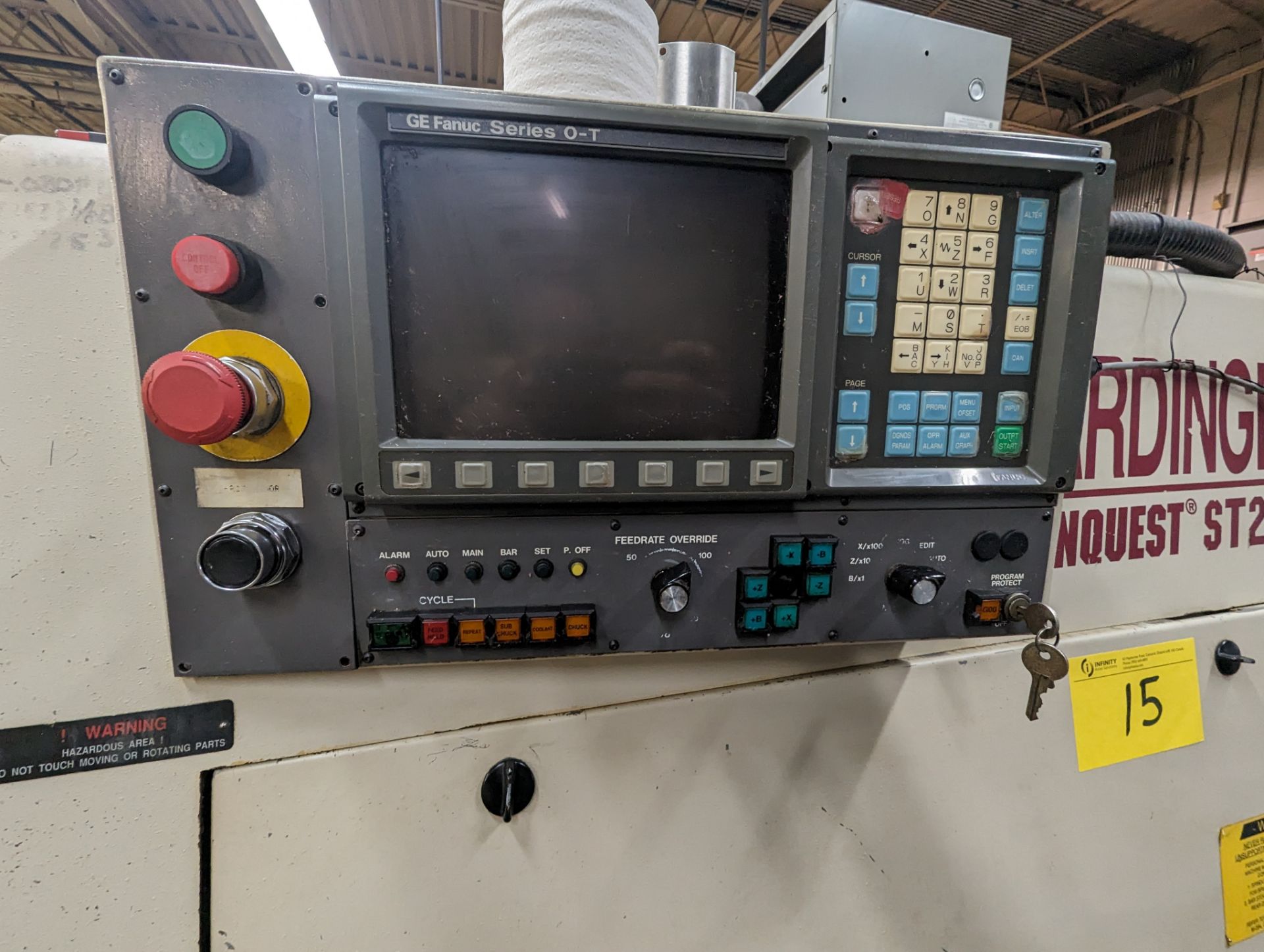 HARDINGE CONQUEST ST25 GANG TOOL CNC TURNING CENTER, GE FANUC O-T CNC CONTROL, S/N ST-172-25, - Image 4 of 12