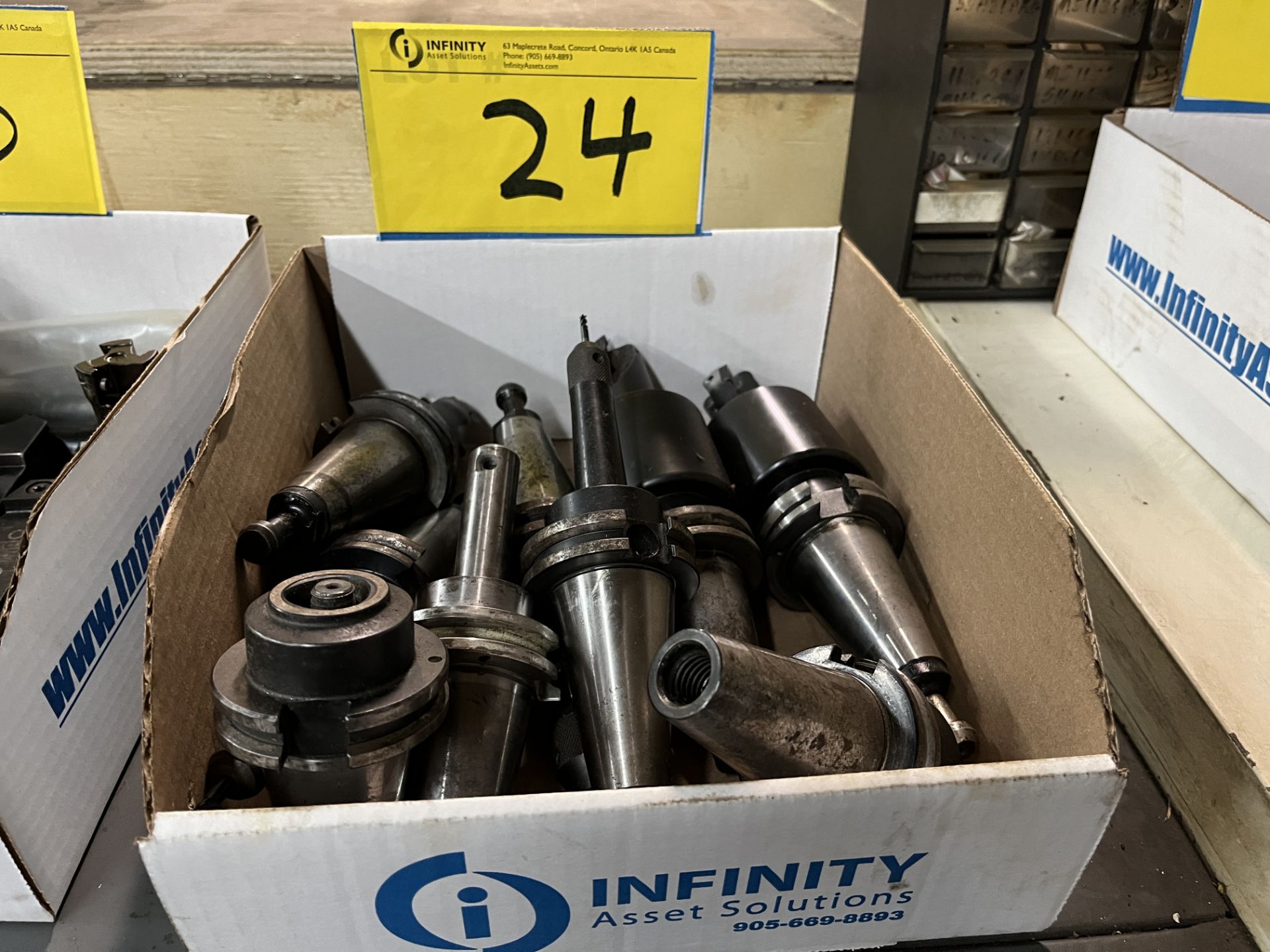 BOX OF CAT40 TOOL HOLDERS