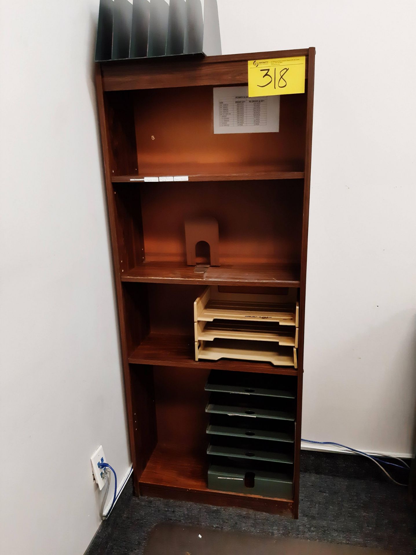 LOT OF (3) STEEL DESKS, BOOKCASE, CHAIR, FILE CABINET - Image 3 of 4
