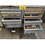 9-DRAWER TOOL CART W/ COLLETS, DRILLS, ETC.