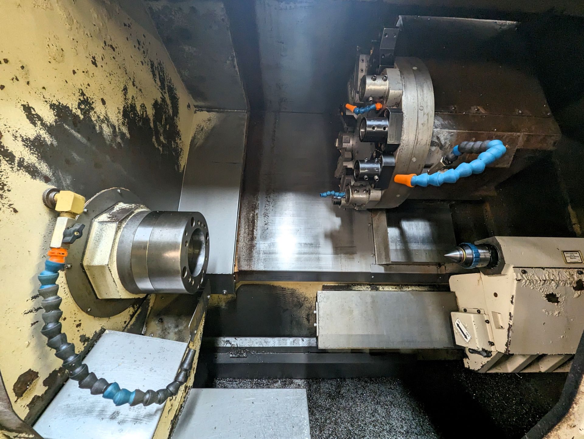 HARDINGE COBRA 65 CNC TURNING CENTER, MODEL LC65, 12-STATION TURRET, TAILSTOCK, 8” CHUCK, GE FANUC - Image 3 of 14