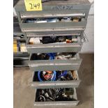7-DRAWER PARTS CABINET W/ ELECTRICAL CONTENTS