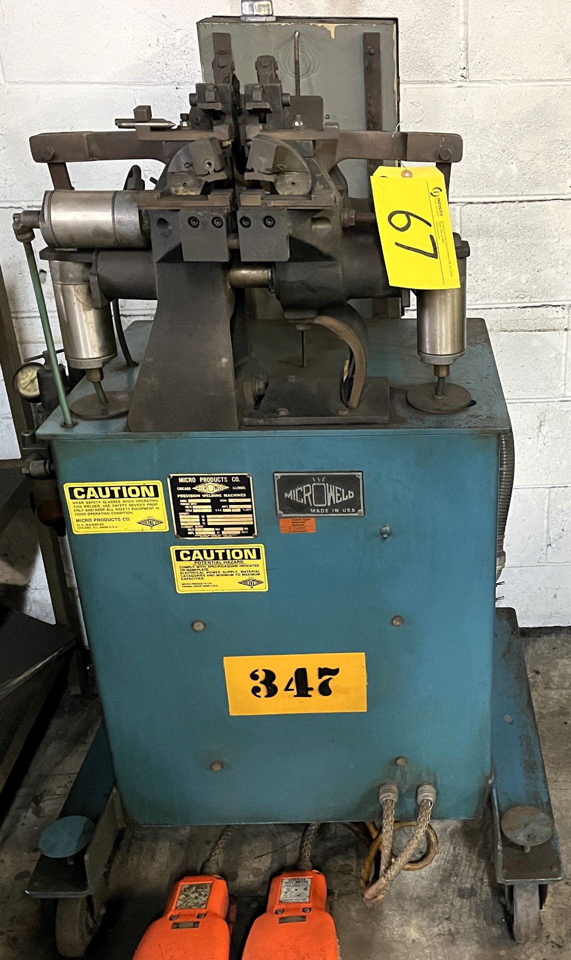 MICRO PRODUCTS RW-3 PRECISION SPOT WELDER, 20 KVA, S/N 32716 (RIGGING FEE $100)