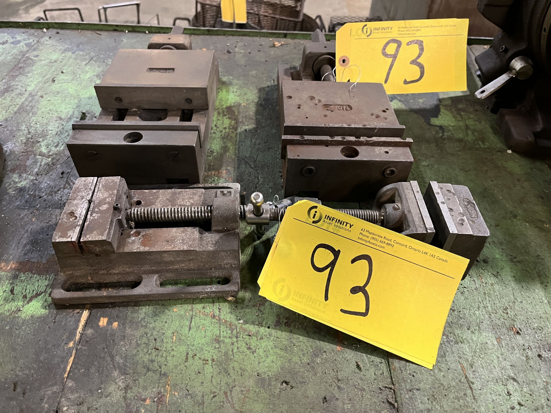 LOT OF (4) VISES FROM 2" TO 5"