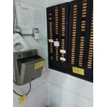 SIMPLEX GRINNELL TIME CLOCK AND TIME CARD RACKS